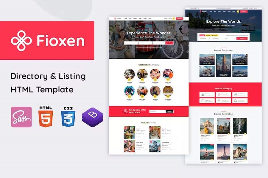 FIOXEN – DIRECTORY & LISTINGS HTML TEMPLATE